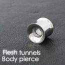 サージカルステンレス製フレッシュトンネル　ボディピアス 8mm